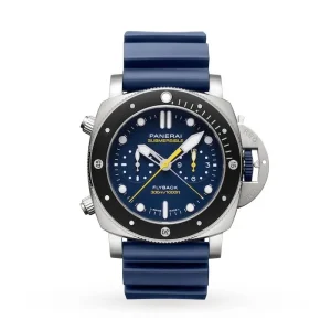 b60515de3f7af2ebe7acc156335aa72e Panerai Submersible Men Automatic Blue Rubber Watch PAM01291