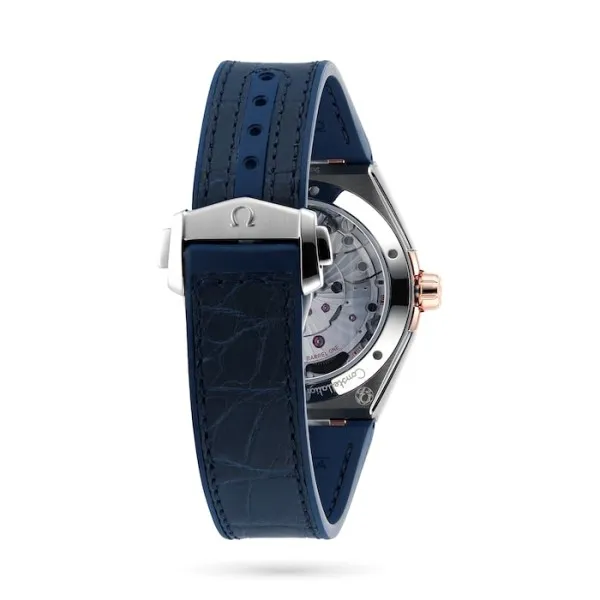 Omega Constellation Men Automatic Blue Leather Watch O13123412103001