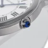 Cartier Ronde Must Men Quartz Silver Calf Watch WSRN0031