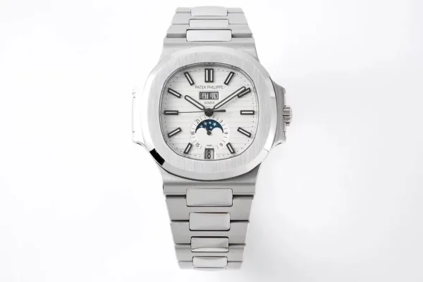 bad2e48f3e362651eb27424ab90df5b5 Patek Philippe Nautilus Silver Annual Calendar