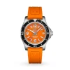 Breitling Superocean Women Automatic Orange Rubber Watch A17316D71O1S1