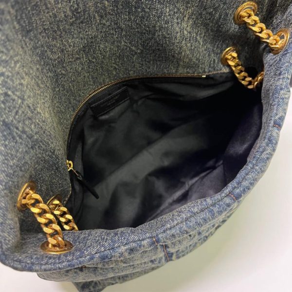 bb971d101fa2fc2e75c1d8d66e5b21b8 YSL PUFFER MEDIUM IN SUEDE AND DENIM