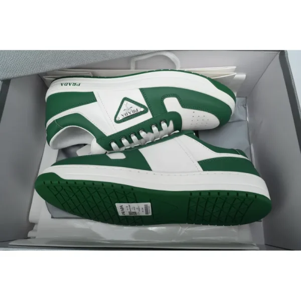 bcae8b6d92a5de92d0b3be17d222c8ec PK God Batch Prada Downtown Low Sneakers White Green