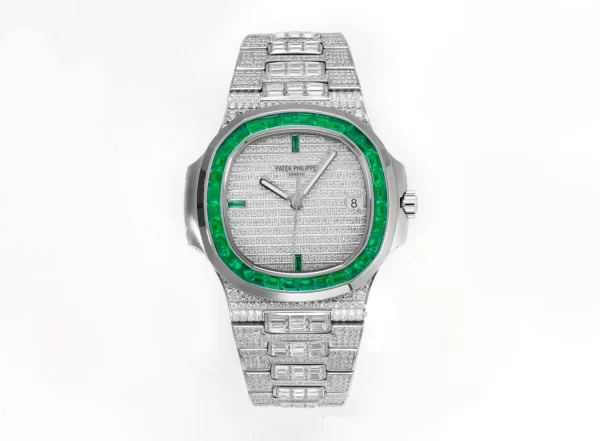 c22a824ae8c96547476e27783de92039 Patek Philippe Nautilus Platinum Green Watch