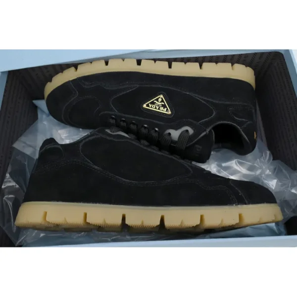 PK God Batch Prada Trail faded suede sneakers Black