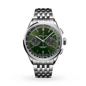 c7e5e5d2e3a718a5653a88ffe75942af Breitling Premier Men Automatic Green Stainless Steel Watch AB0118221L1A1