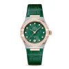 Omega Constellation Women Automatic Green Leather Watch O13128292099001