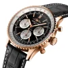 Breitling Navitimer Men Automatic Black Alligator Watch RB0138211B1P1