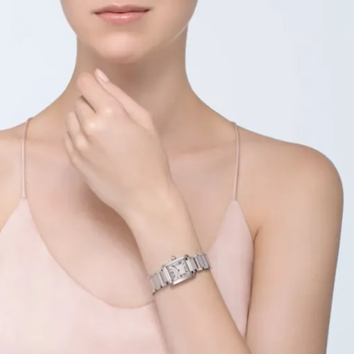 cac9fe1dbeabaab7b15a09e8b5a228ea Cartier Tank Française Women Quartz Silver Stainless Steel Watch W51008Q3