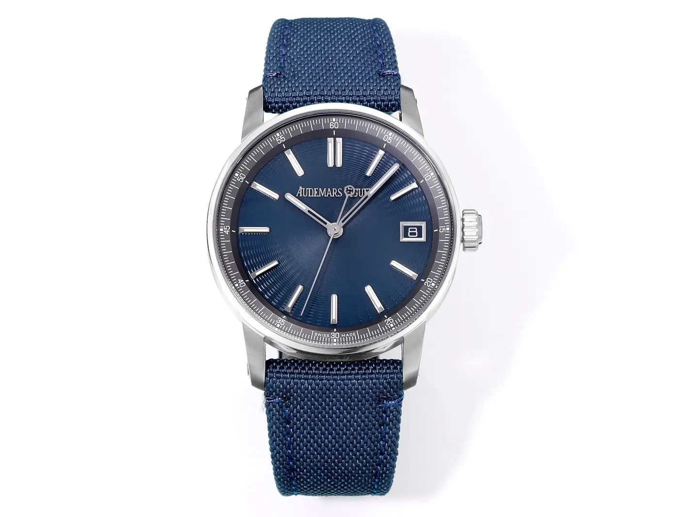 cd6856a60f83ad3cb66319afbbabf2f2 watch Audemars Piguete CODE 11.59 Automatic Watch – Night Blue Dial, Stainless Steel Case, Blue Fabric Strap, 41mm