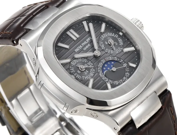 d1700069a44f1a43571ea43a3fabf347 Patek Philippe Nautilus Grey Perpetual Watch