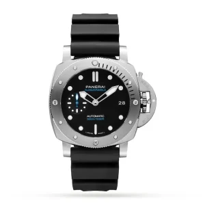 d1f8c5cbc6c89a819d9a70f9d7c745ee Panerai Submersible Men Automatic Black Rubber Watch PAM00973