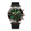 Breitling Superocean Men Automatic Green Rubber Watch UB01622A1L1S1