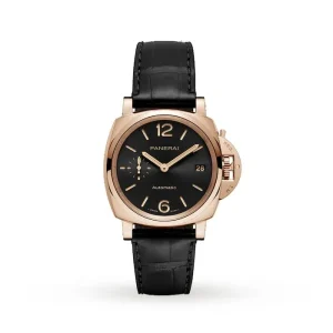 d8969f15526d732385a2f347f93bf987 Panerai Luminor Due Men Automatic Black Alligator Watch PAM01029