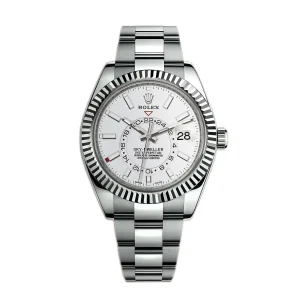 d8a23b07af089aa9d3eb5751cabb83e5 ROLEX SKY DWELLER WHITE DIAL STAINLESS STEEL 42MM SWISS REPLICA m326934.0001