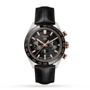dc2b16d5871ef61da7830fc2d0267c41 TAG Heuer Carrera Men Automatic Black Alligator Watch CBN2A5A.FC6481