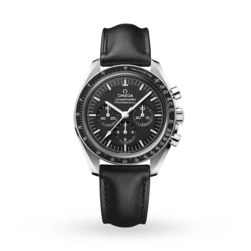 dc487825e0b9631dc67c3e3ae8d834ab Omega Speedmaster Men Automatic Black Leather Watch O31032425001002