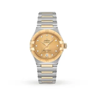 dd863a1cc497c1d85e1b574a7f3f6279 Omega Constellation Women Automatic Champagne Stainless Steel Watch O13120292058001