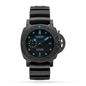 e251fa4a440f81fb5cbb6680644f6de9 Panerai Submersible Men Automatic Black Rubber Watch PAM00960
