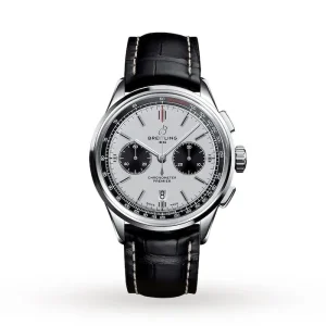 e2fe3dc7fa381766859c7c3438205b38 Breitling Premier Men Automatic Black Crocodile Watch AB0118221G1P1