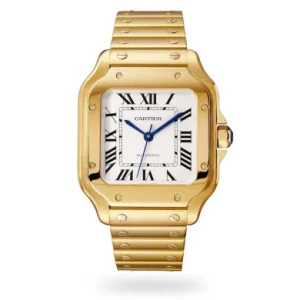 e5acddb55d8e407f900c2a0c18252482 Cartier Santos de Cartier Men Automatic Silver 18ct Gold Watch WGSA0030