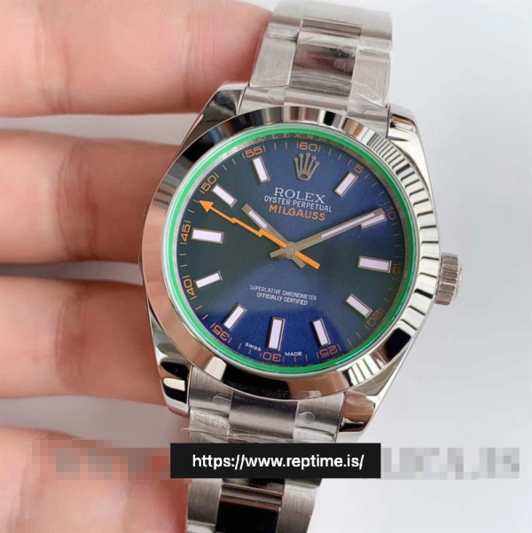 e69b9b8dfc0016ab26738bec5db72e39 Rolex Milgauss 116400.2 Men Blue 40MM