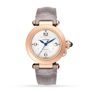 e78aa963c3be66b6da99d6b9ba6bfb61 Cartier Pasha de Cartier Women Automatic Silver Alligator Watch WGPA0014