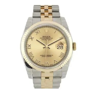 ROLEX DATEJUST GOLD DIAL 18K YELLOW GOLD 41MM SWISS REPLICA 126333.007