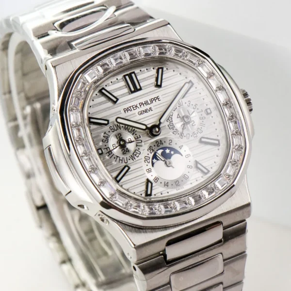 eeb1cb50e0cc79688e3b608c8ae98f1d Patek Philippe Silver Nautilus Watch