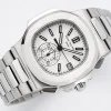 f3fd8fab5478cd621d7005736519ac98 Patek Philippe Silver Nautilus Chronograph Watch