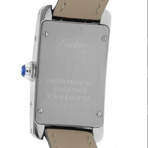 f50cc873e49b047c79d4389b42f838c4 Cartier Tank Américaine Women Quartz Silver Alligator Watch WSTA0043