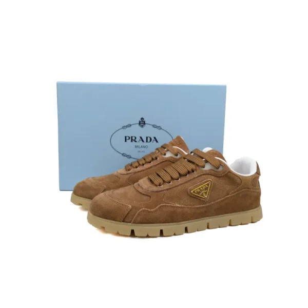 PK God Batch Prada Trail faded suede sneakers Brown