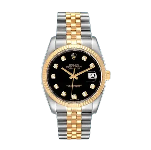 Rolex Datejust 116233BKDJ 36mm Men’s Black Dial Silver-tone