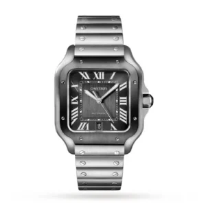 feca5984fef6cb9e52af0d7138237b31 Cartier Santos de Cartier Men Automatic Grey Stainless Steel Watch WSSA0037