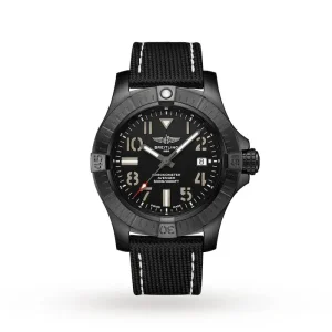 ff0ed1cc265ed9e675969fe47fe1b447 Breitling Avenger Men Automatic Black Leather Watch V17319101B1X2